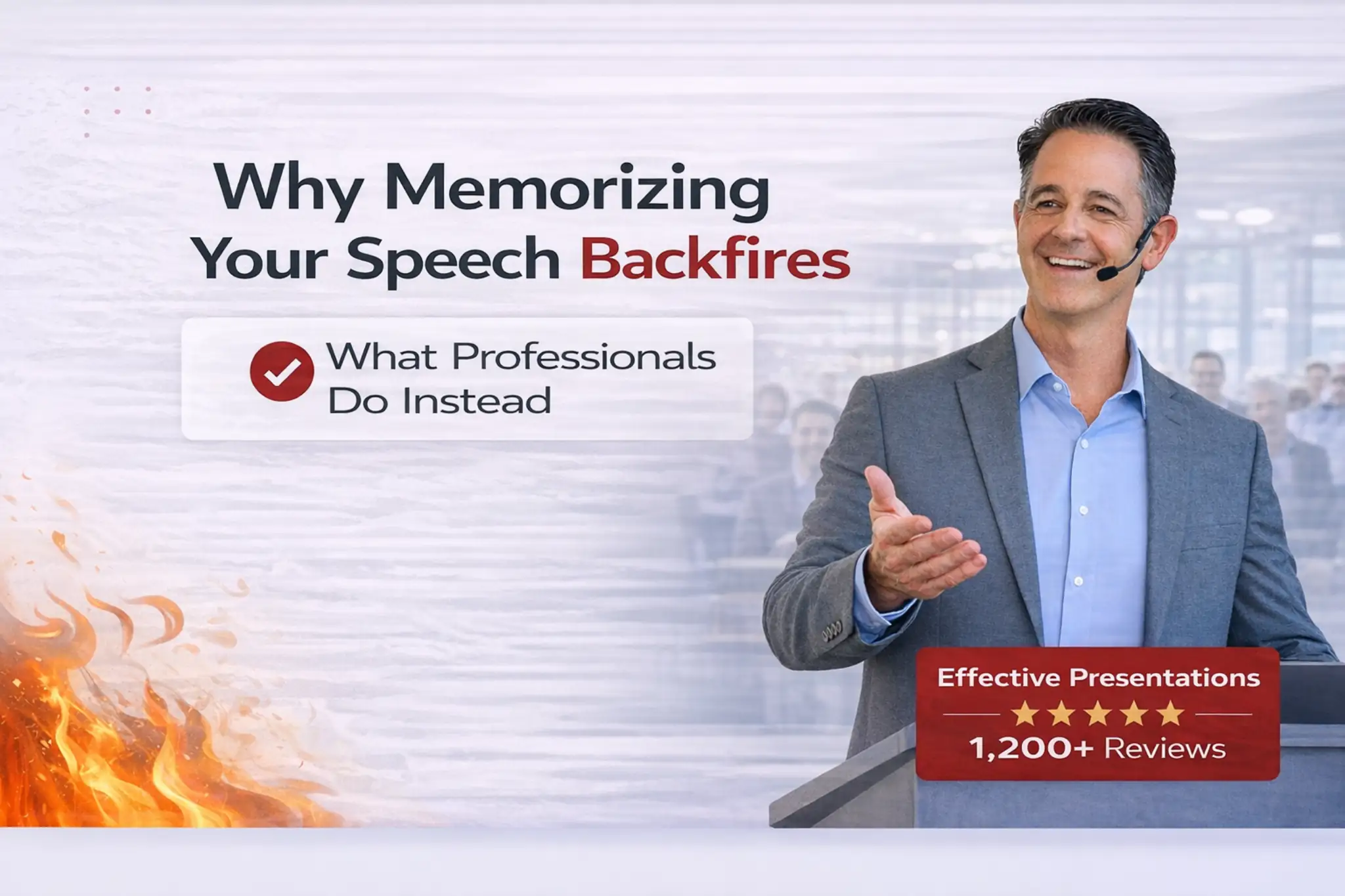 Why memorizing your speech backfires and what professionals do instead for confident presentations