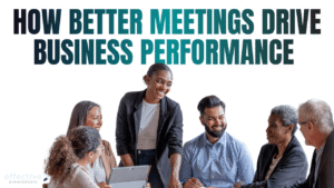 Team collaboration improving through communication training during a business meeting