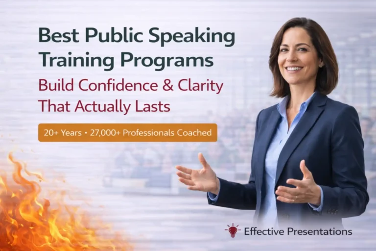 Best public speaking training programs to build confidence and clarity, ranked by 20-year coaching professionals | Effective Presentations