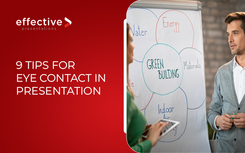 Confident eye contact strengthens presentation delivery and audience connection