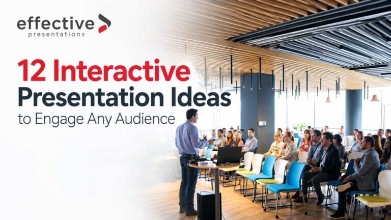 Presenter engaging an audience during an interactive presentation