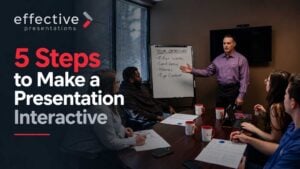 Presentation trainer leading an interactive session with a small group