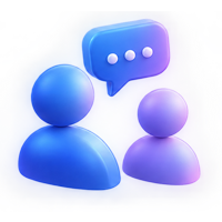 Two people communicating in conversation